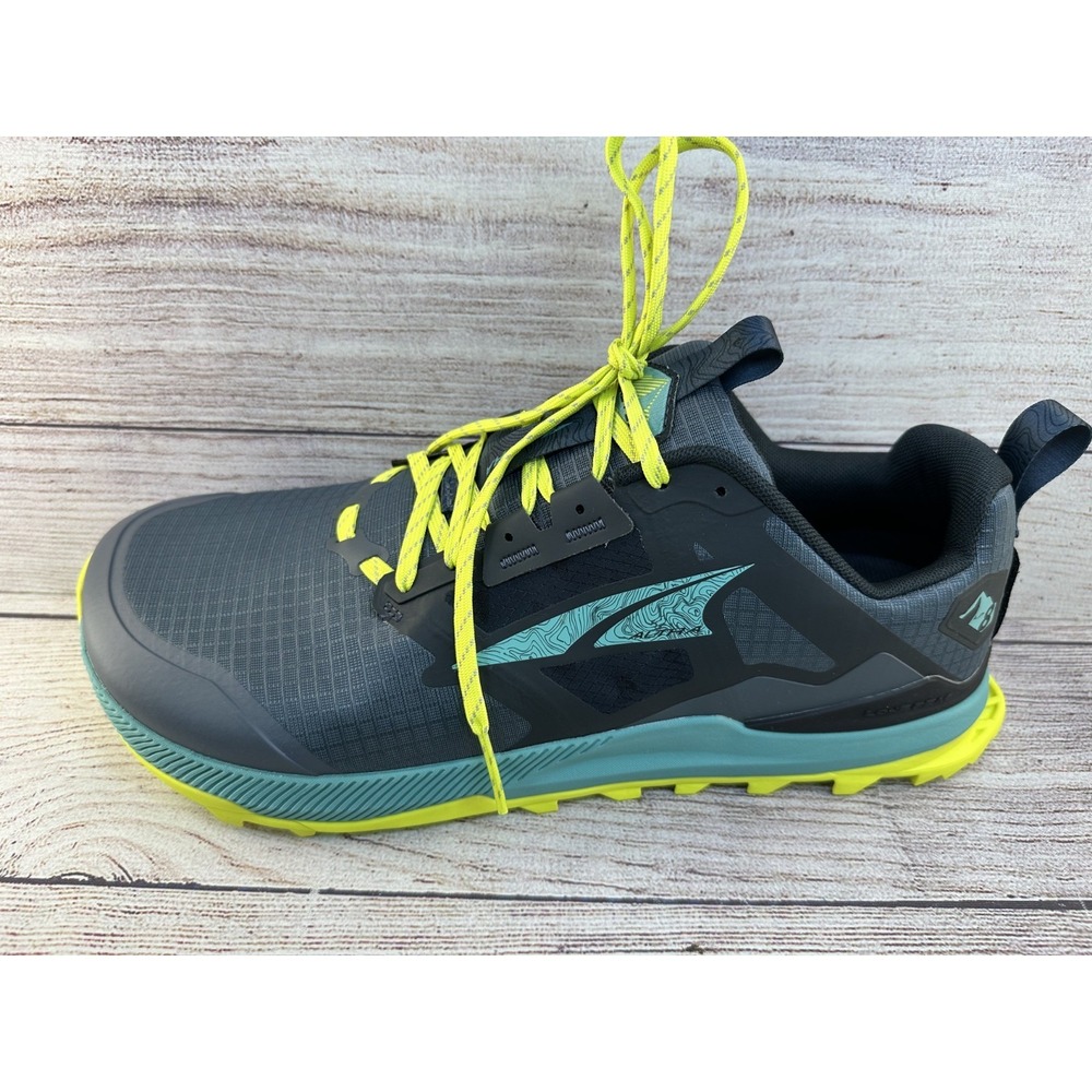 Altra Men's Black & Green Lone Peak 8 Trail Lace Up Running Shoes Size 12 M NWB - Picture 5 of 11